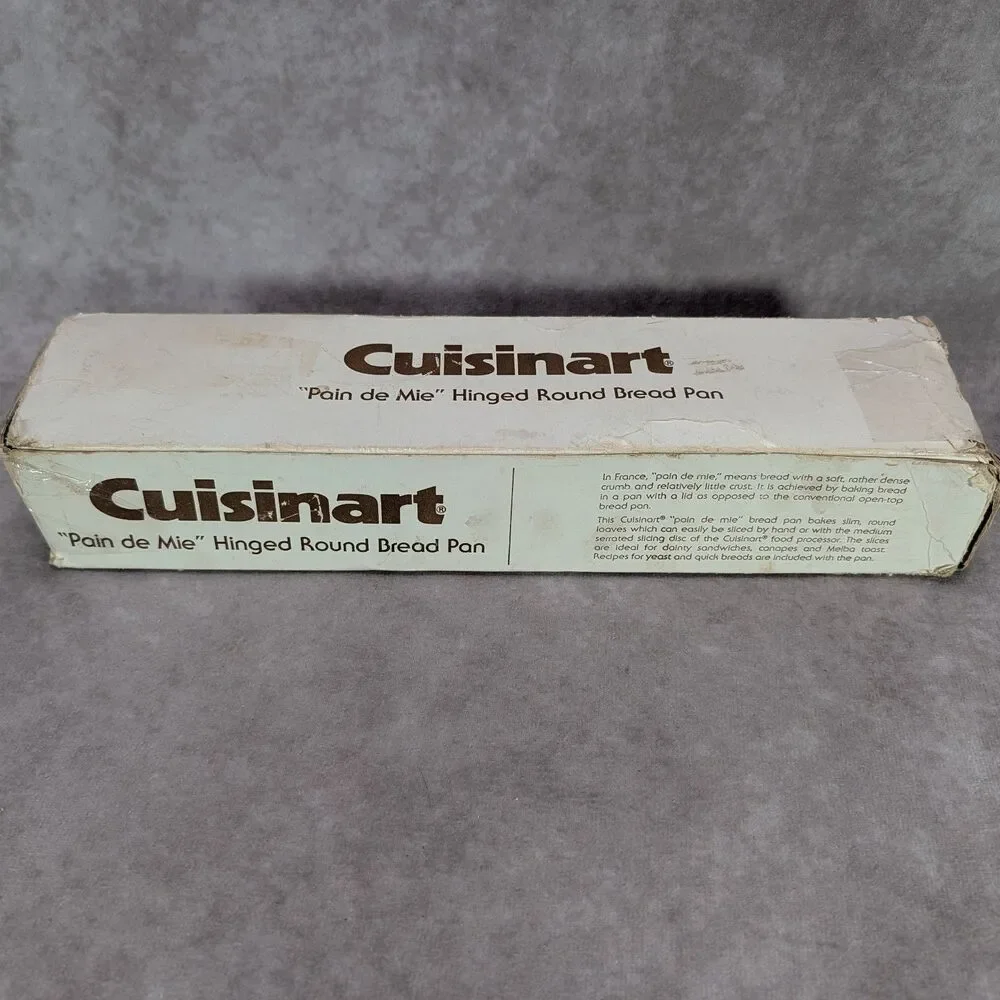 Vintage Cuisinart Pain de Mie Hinged Round Bread Pan Made in France NO BRASS ROD